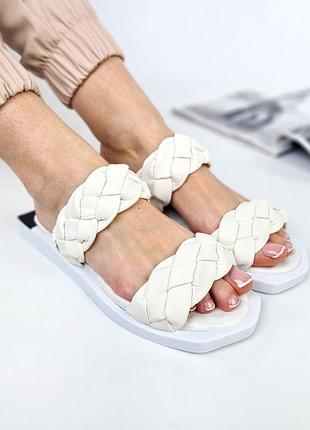 Стильні шльопанці ,, косичка"