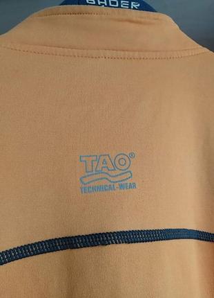 Тао технічна одяг mockneck циппер помаранчевий чорний відображає longsleeve спортивний одяг поло8 фото