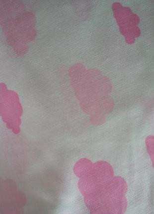 Постільна білизна рожеві хмари в маленьке ліжечко до 150 см