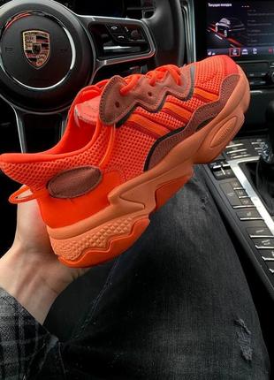 Мужские кроссовки adidas ozweego orange2 фото