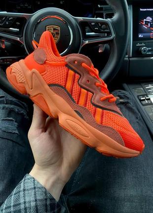 Мужские кроссовки adidas ozweego orange1 фото