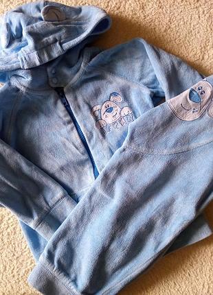 Велюровий костюм песик 86-92