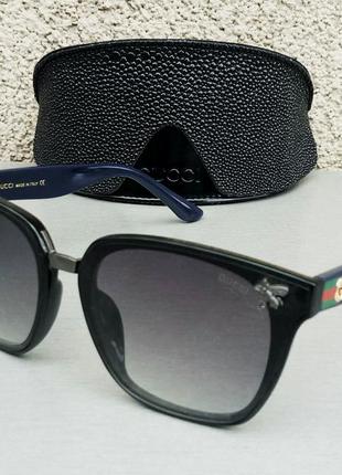 gucci ACCESSORIES очки женские солнцезащитные черно синие с градиентом