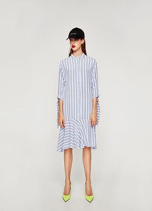 Оригінальне плаття в смужку zara