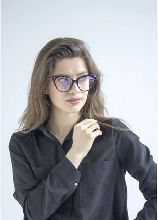 Очки для стиля и компьютера имиджевые очки популярной формы с прозрачной линзой.2 фото