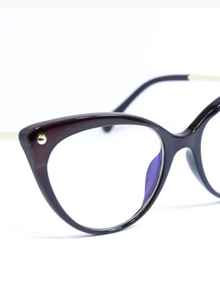 Очки для стиля и компьютера имиджевые очки популярной формы с прозрачной линзой.7 фото