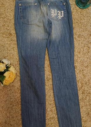 Жіночі літні джинси з нашивками порватостями рвані philipp plein2 фото