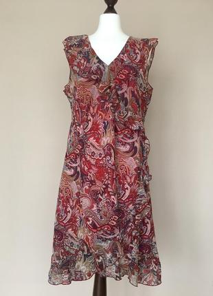 Брендовое дизайнерское шелковое шифоновое платье сарафан в стиле dior