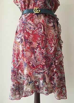 Брендове дизайнерське шовкове шифонова сукня сарафан в стилі dior6 фото