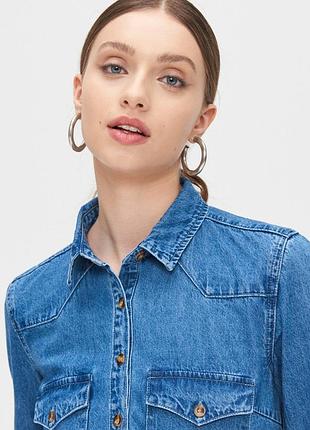 Джинсова сорочка cropp xs2 фото