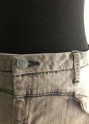 Классная джинсовая юбка мини mango серая2 фото