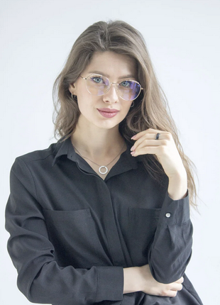 Очки для стиля и компьютера имиджевые очки популярной формы с прозрачной линзой.