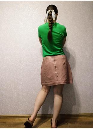 New look юбка экокожа розовая мудра мини юбочка!3 фото