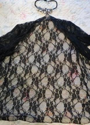 Красивий сексуальний мереживний халат пеньюар накидка туніка10 фото