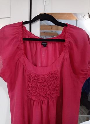 Очень тоненькая котон с вискозой блуза 42, 44 евро