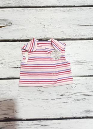 Одежда для недоношенных раннерожденных детей жилет майка на кнопках little bee fixoni
