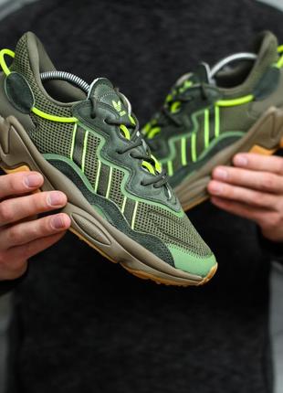 Кроссовки мужские adidas ozweego зеленые (адидас озвиго, кросівки)3 фото