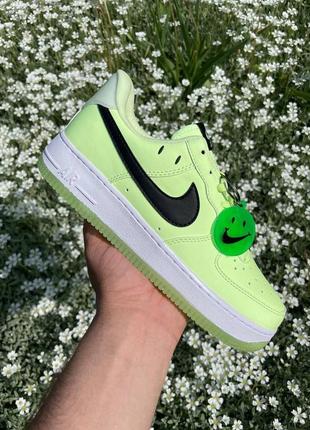 Кроссовки женские nike air force 1 light green зеленые (найк аир форс, кросівки)