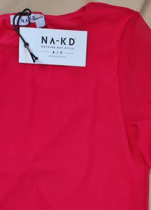 Червона сукня-сітка з довгим рукавом na-kd4 фото
