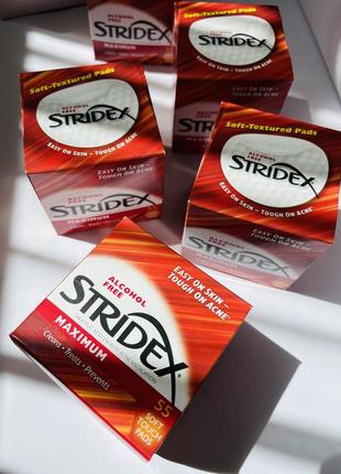 Stridex салфетки с салициловой кислотой максимального действия 55 шт