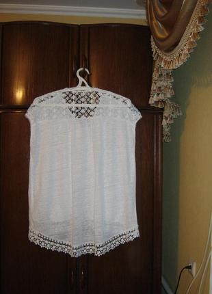 Блуза оверсайз phase eight, хлопок лен, размер 14