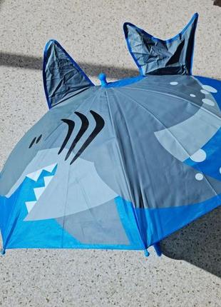 Красивенный  и оригинальный детский зонтик с акулой old navy3 фото