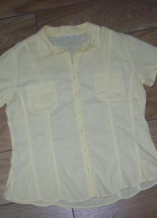 Блуза рубашка лен1 фото