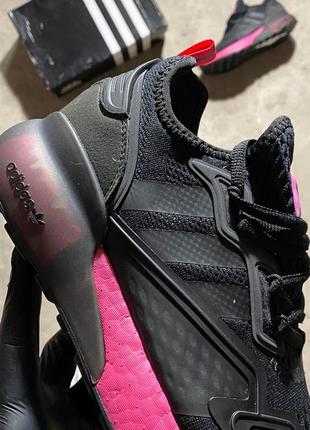 Женские кроссовки adidas zx 2k boost core black shock pink.6 фото
