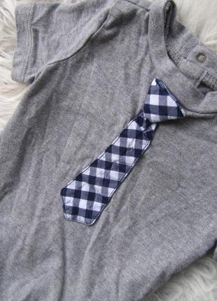 Боди футболка с коротким рукавом галстуком джентельмен gap5 фото