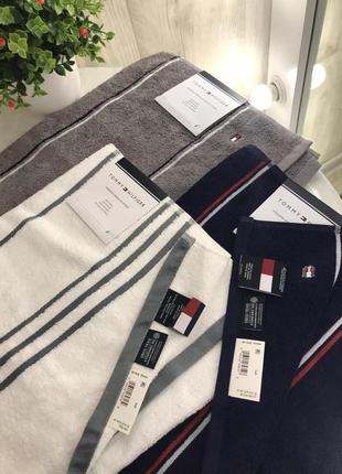 Рушник махровий tommy hilfiger велике 132 см * 69 див. 100% бавовна. оригінал різні кольори7 фото