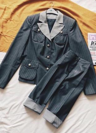 Костюм серый petro soroka пиджак и бриджи шорты бермуды капри