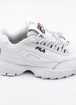 Чоловічі кросівки fila disruptor 2 white 40-41-42-43-44-456 фото