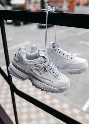 Чоловічі кросівки fila disruptor 2 white 40-41-42-43-44-451 фото