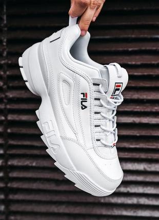 Чоловічі кросівки fila disruptor 2 white 40-41-42-43-44-452 фото