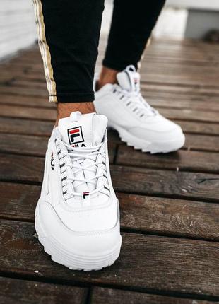 Чоловічі кросівки fila disruptor 2 white 40-41-42-43-44-459 фото