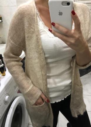 Ажурный мохеровый кардиган ,h&m mohair