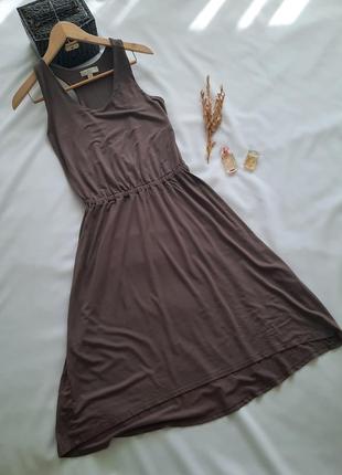 Літнє плаття коротка коричнева сукня/ летние спортивное короткое коричневое платье