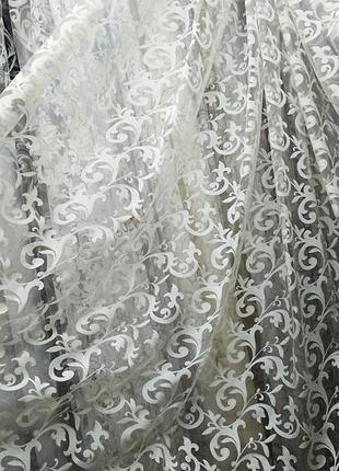 Тюль с узором, тюль вензель. 7