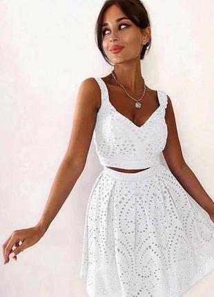 Стильний костюм спідниця + топ