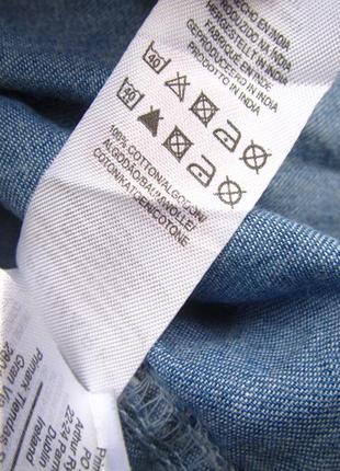 Крутая джинсовая рубашка с коротким рукавом тенниска primark2 фото