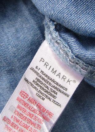 Крутая джинсовая рубашка с коротким рукавом тенниска primark3 фото