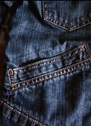 Вінтажна брендовий коротка темно синя джинсова курточка (оригінал)8 фото