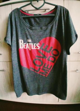 Винтажная футболка тишка со слоганом легендарной британской рок-группы the beatles george.