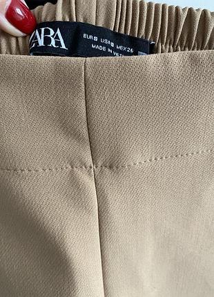 Стильные бежевые брюки zara 4