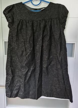 Нарядное черное платье 116-122