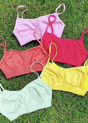 Ідеальний твій топ тонкі бретелі безшовний мікрофібра