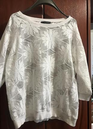 Белая кружевная кофточка