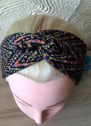 Пов'язка на голову різнобарвна, чалма