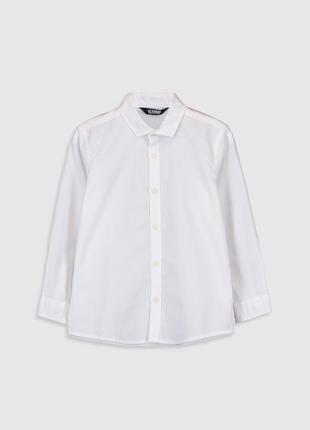 6-7/7-8/8-9/9-10/10-11/11-12/12-13/13-14 л белая хлопковая рубашка классика standard fit lc waikiki