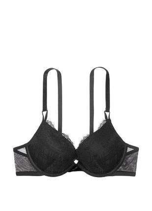 Шикарный черный бюст push up victorias secret бюстгальтер виктория сикрет3 фото